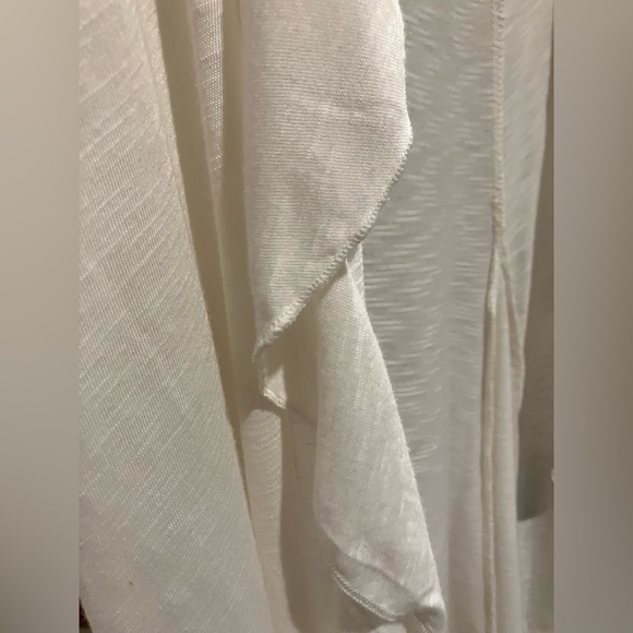 French Laundry Cream Lightweight Ruffle Cardigan Large - Picture 9 of 10